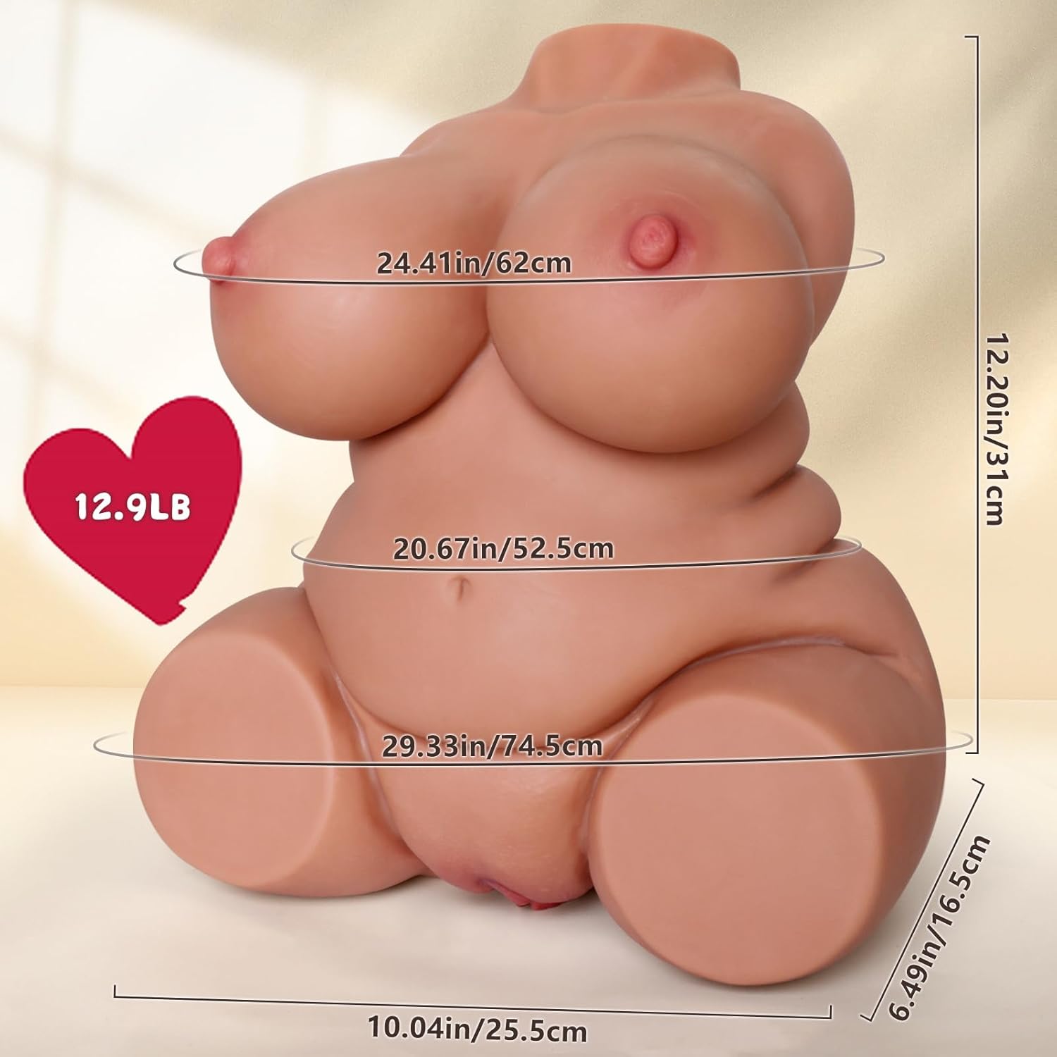 12.9lbs BBW Sex Doll Masturbator - Vixen