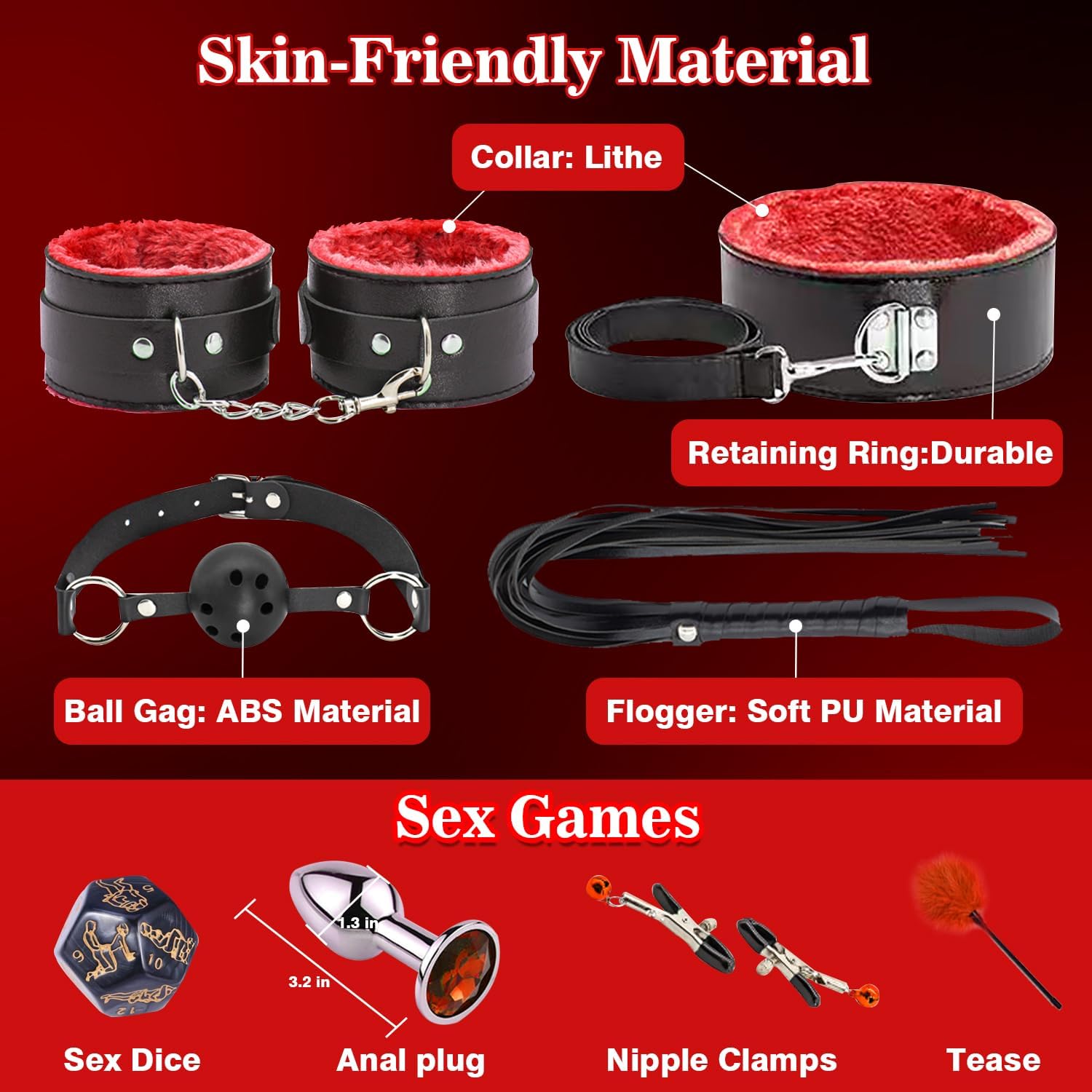 12Pcs Beginner BDSM Kit - Vixen