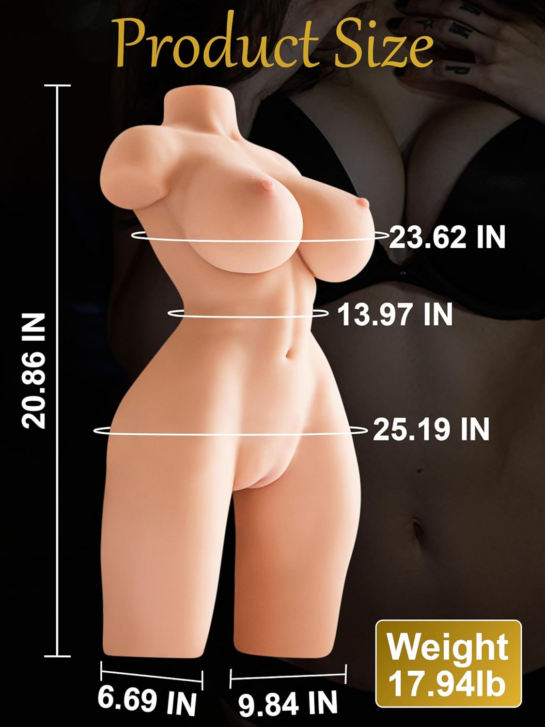 17.94lbs Sex Doll Masturbator - Vixen