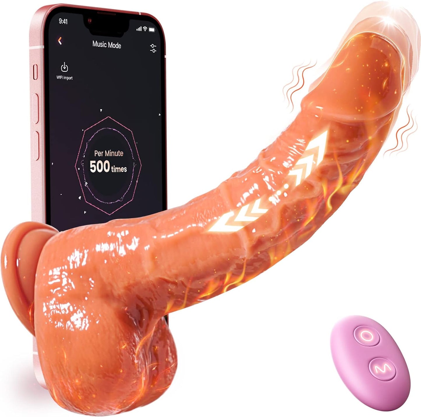 8" Remote Control Thrusting Dildo - Vixen