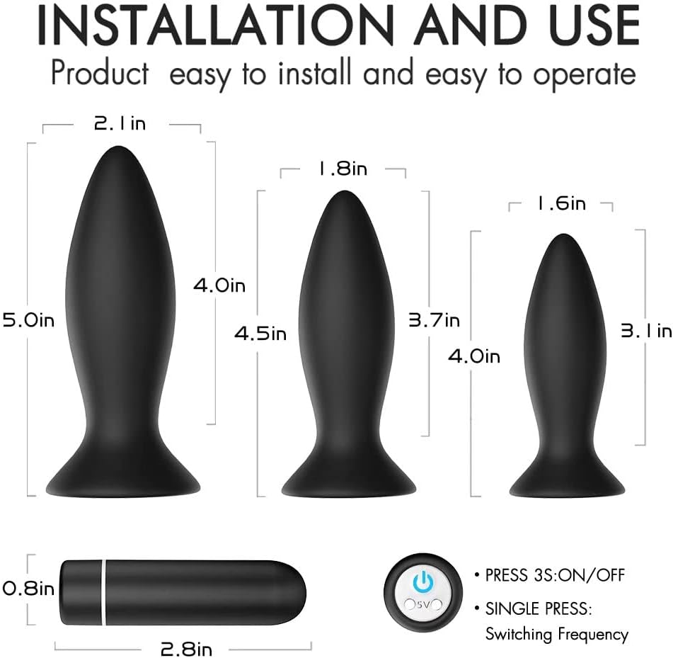 Anal Sex Toy Vibrators - 3Pcs - Vixen