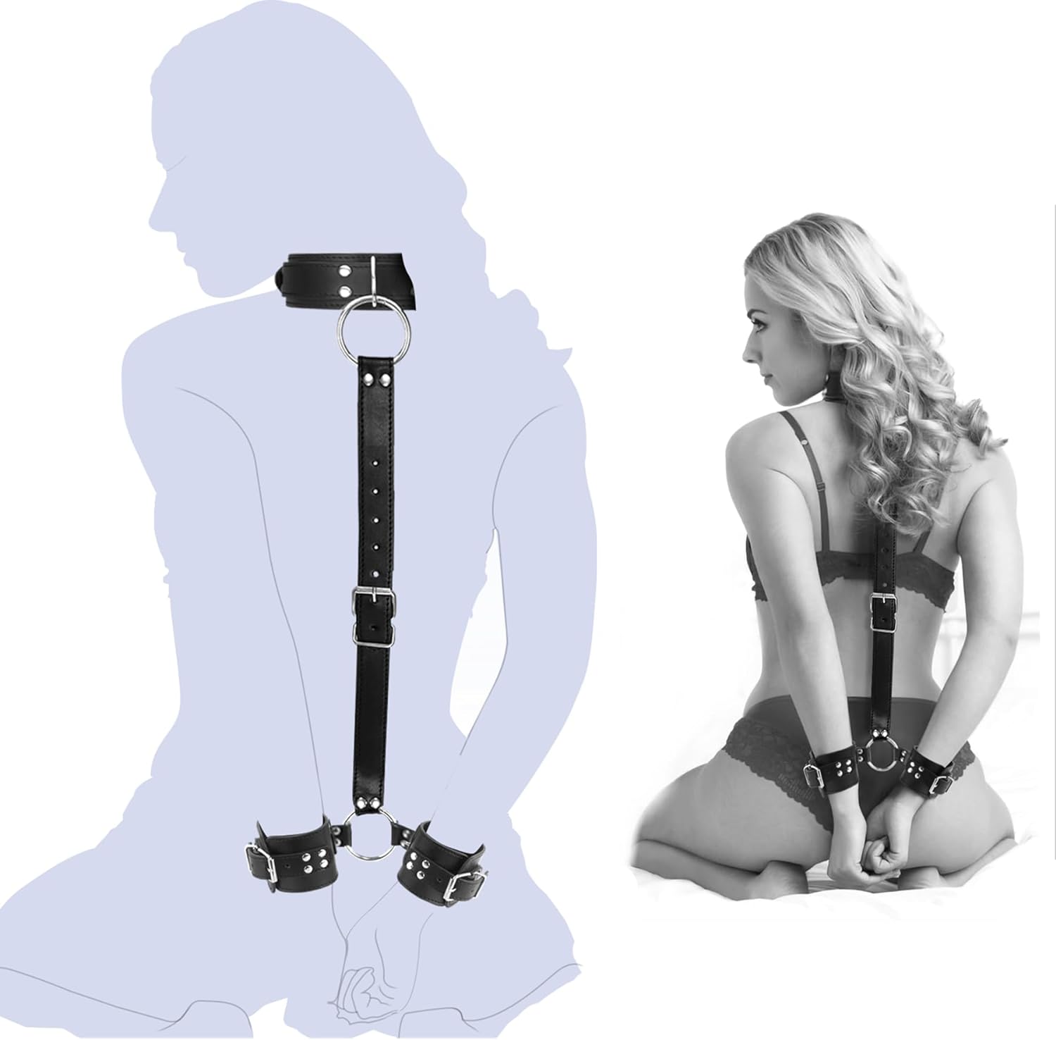 BDSM Neck to Wrist Restraints - Vixen