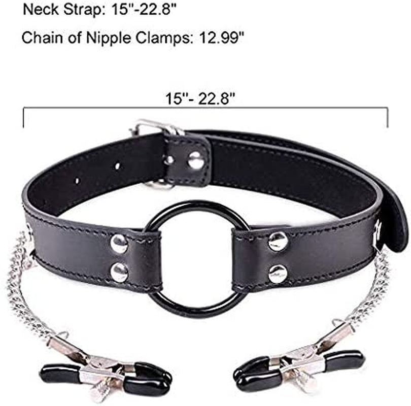 BDSM Nipple Clamp Chest Harness - Vixen