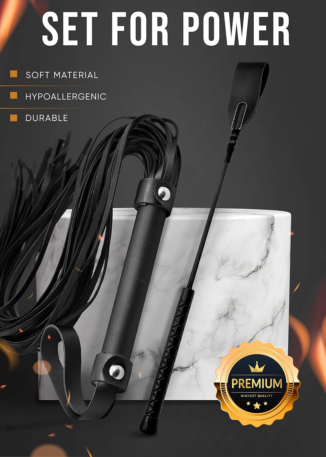 BDSM Whip Flogger Set - Vixen