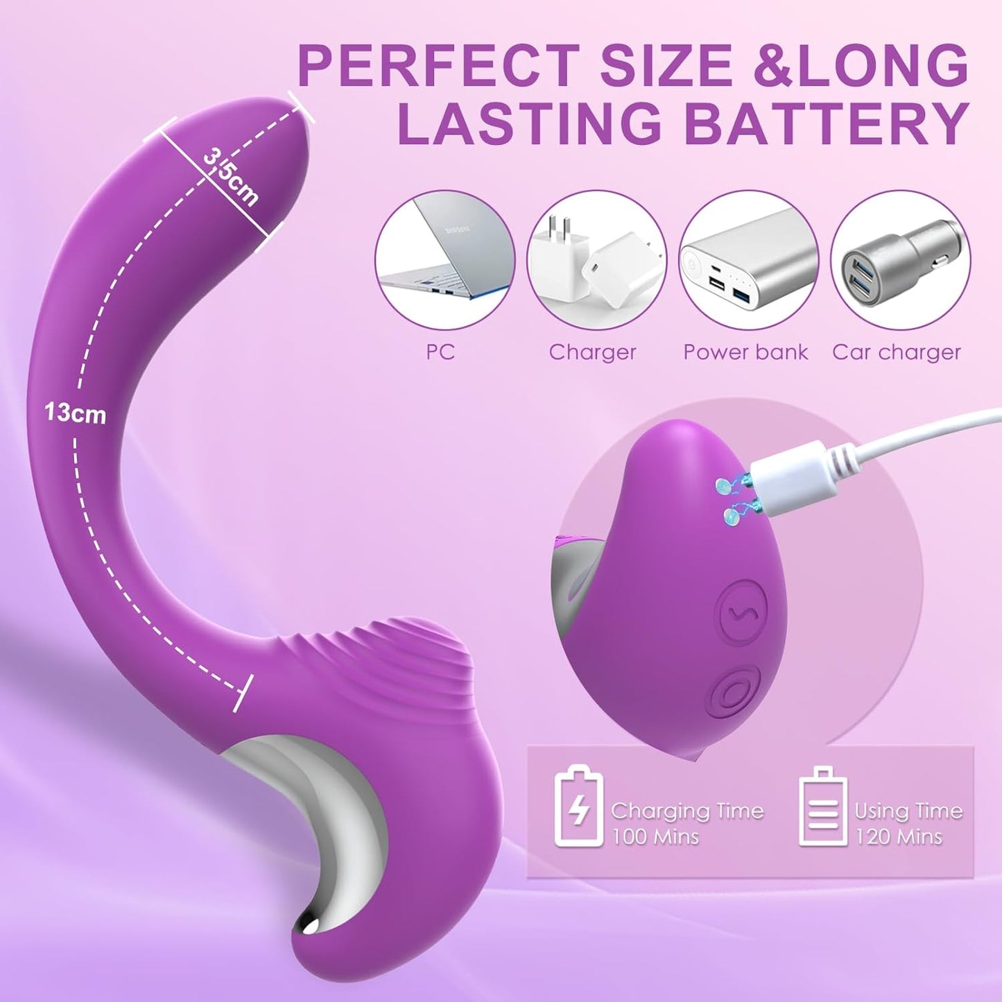 Bendable G - Spot Vibrator Dildo - Vixen