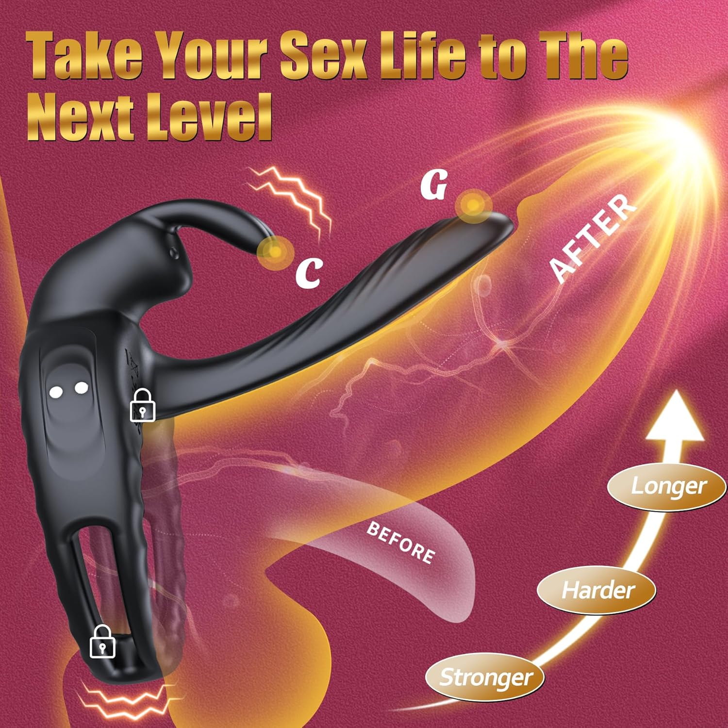 Clit Stimulation Cock Ring - Vixen