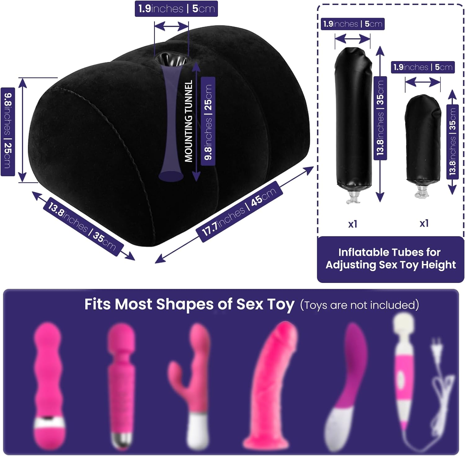 Dildo Mount Sex Pillow - Vixen