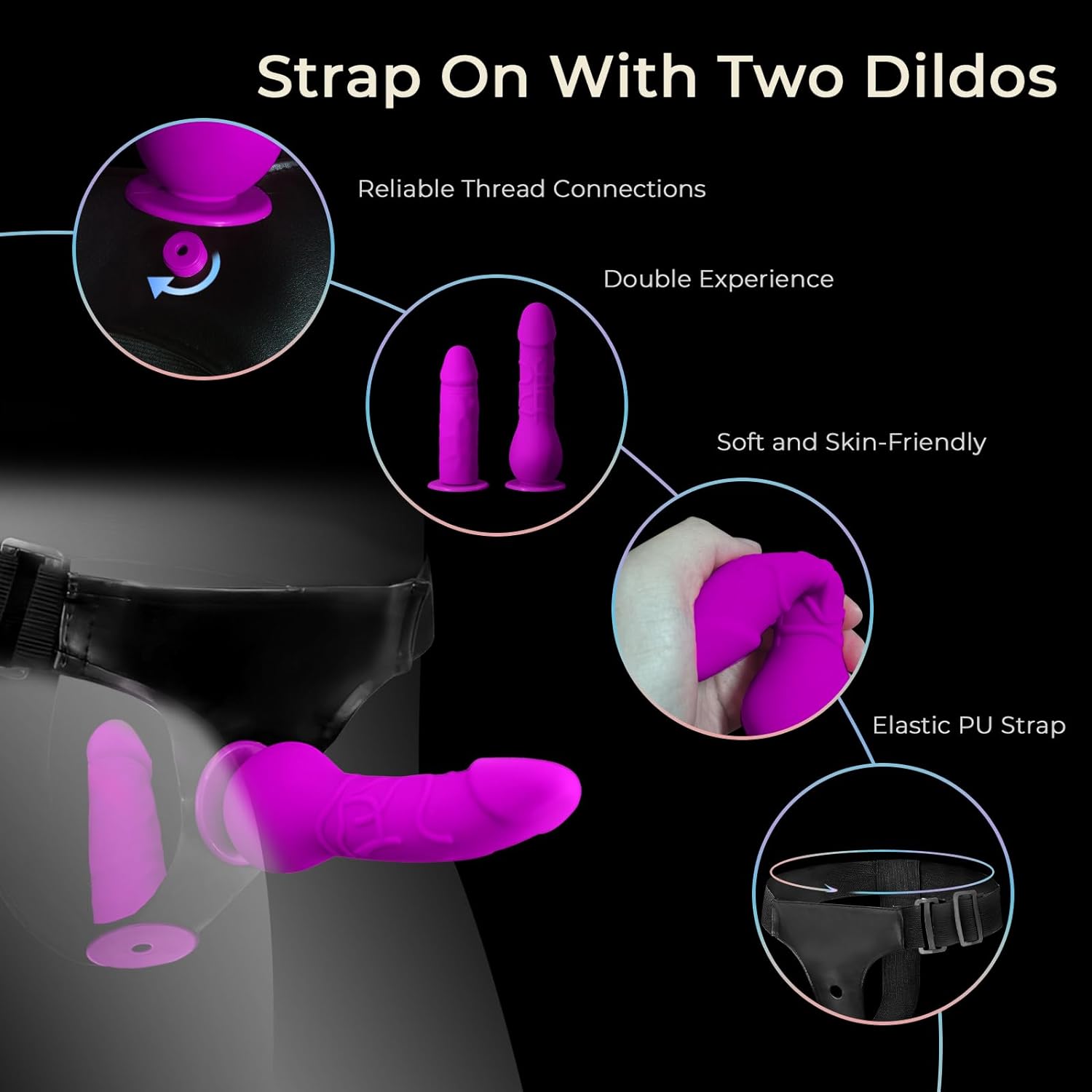 Dual Penetration Strap on Dildo - Vixen