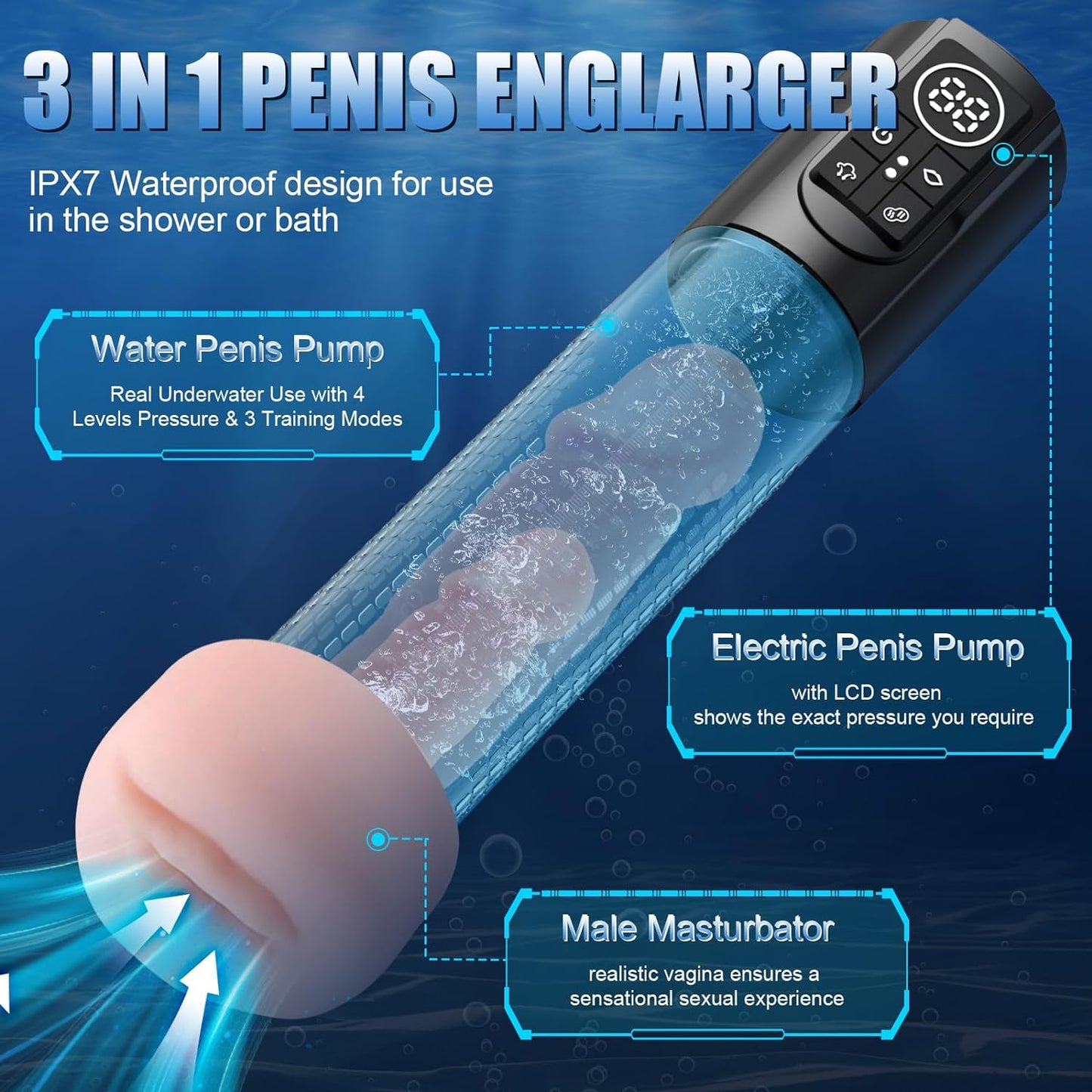 Erection Growth Penis Pump - Vixen