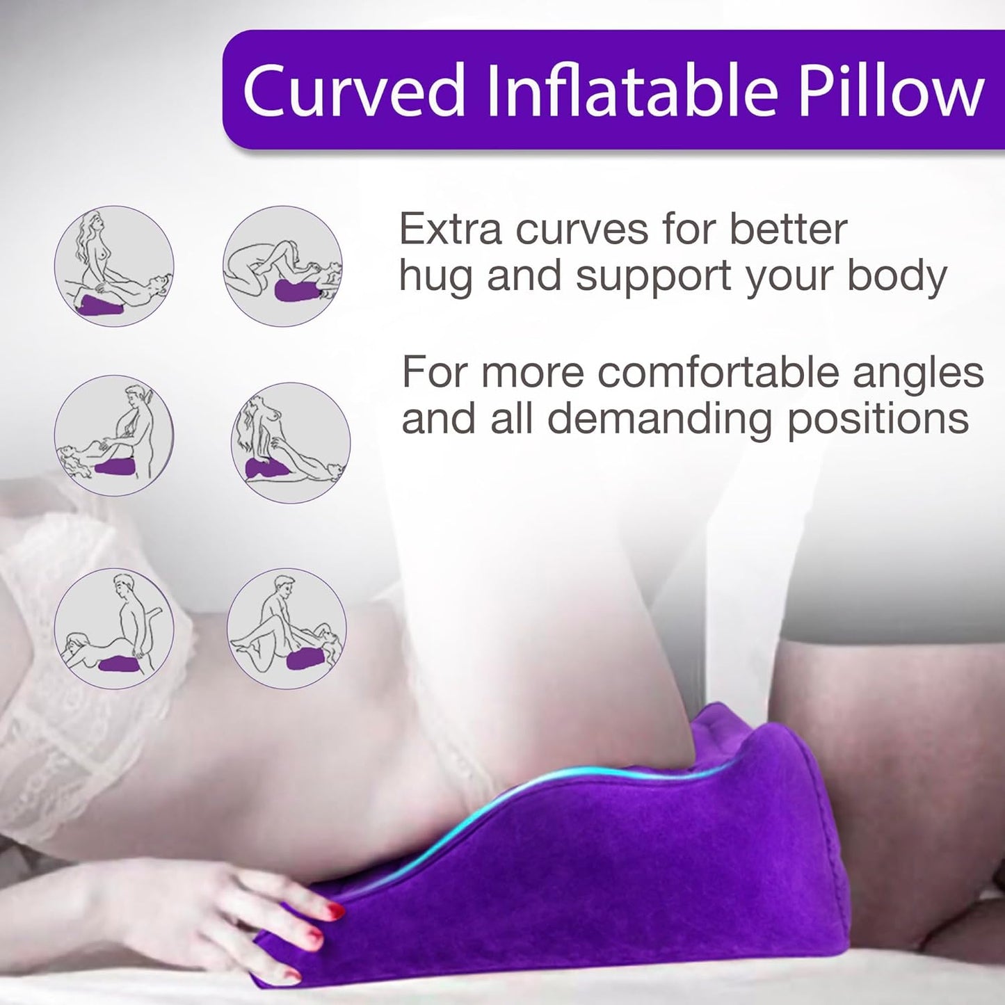 Inflatable Curved Sex Pillow - Vixen