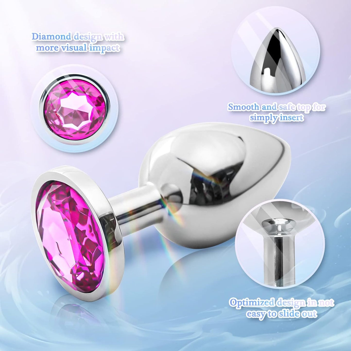 Large Jeweled Anal Plug - Vixen