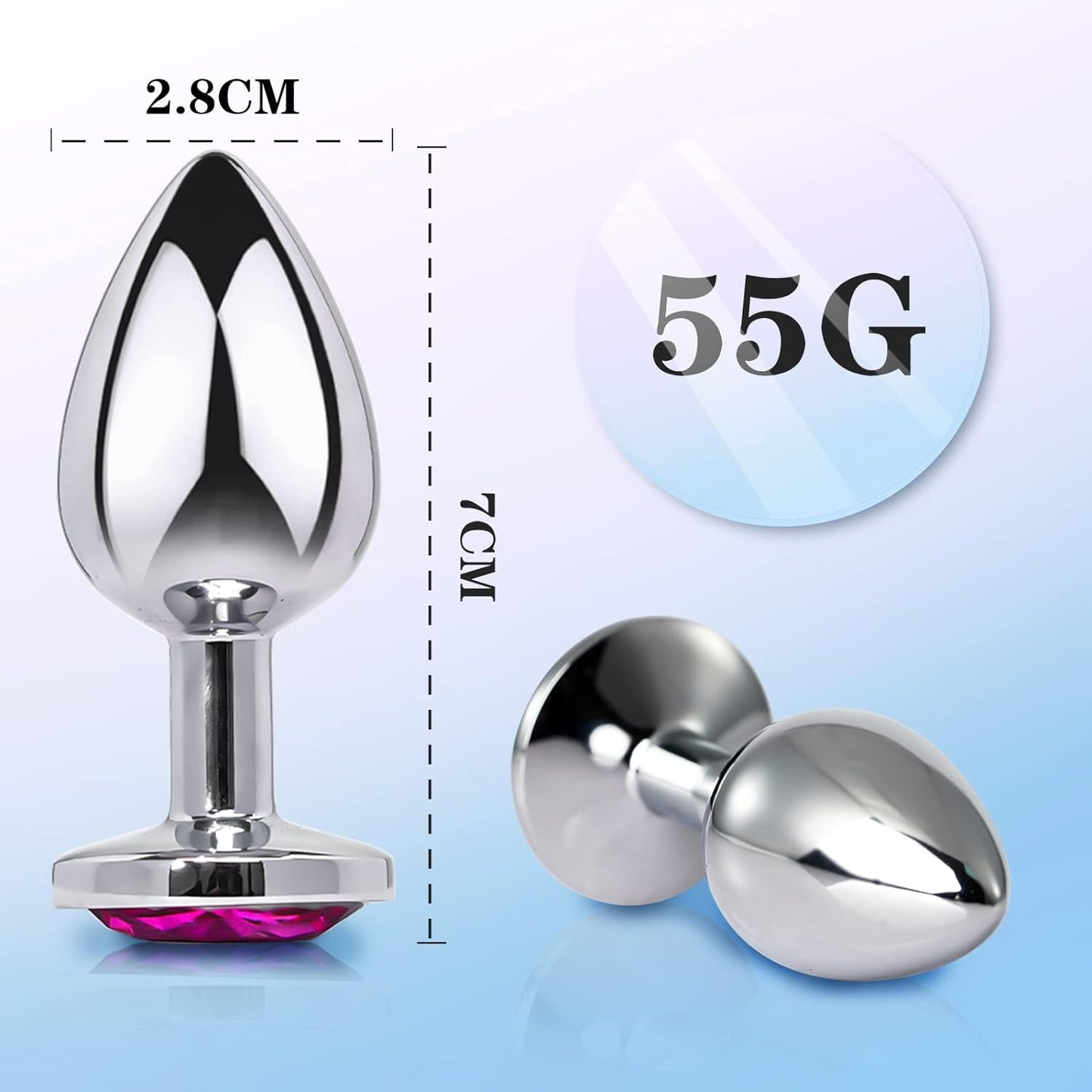 Large Jeweled Anal Plug - Vixen