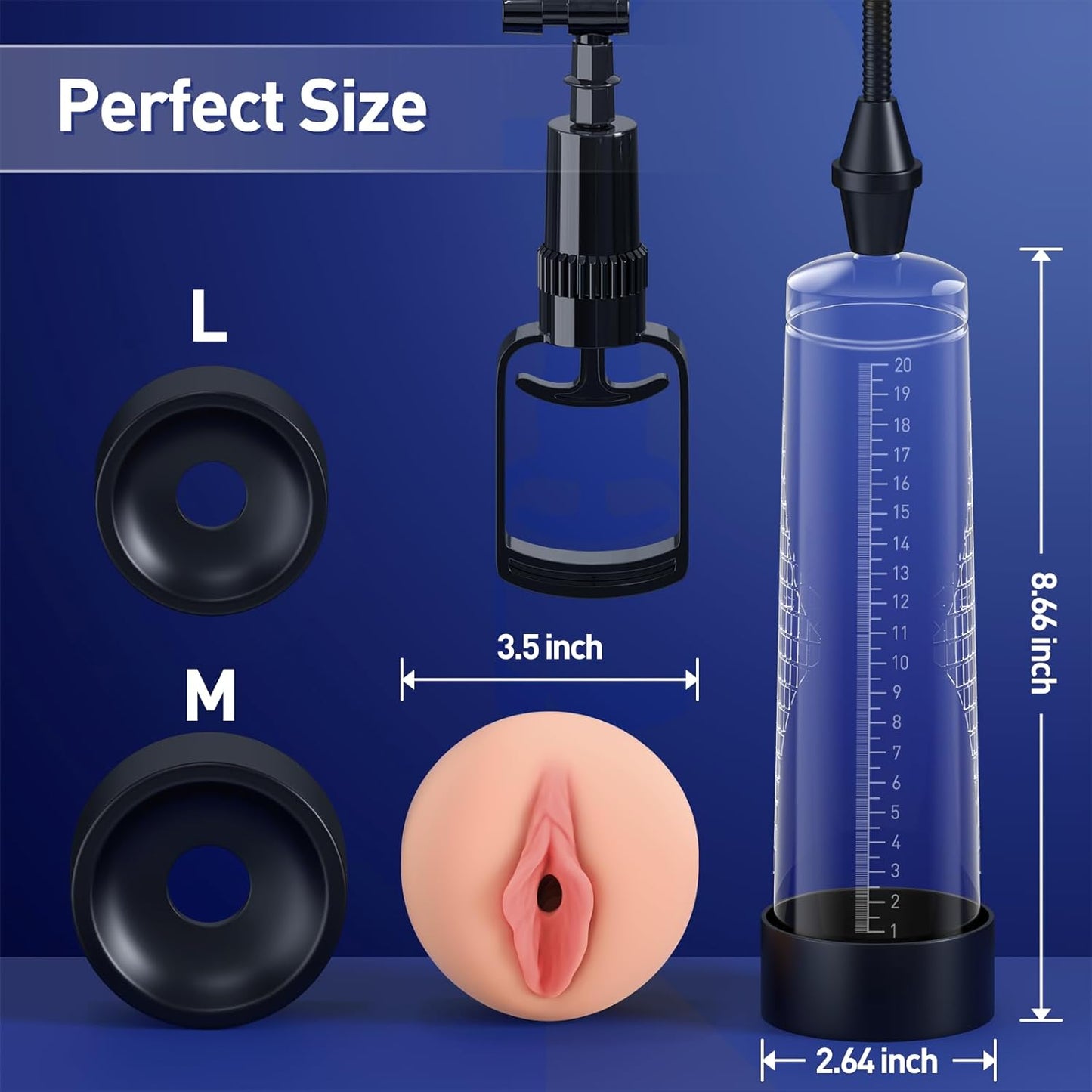 Manual Penis Pump Extender - Vixen