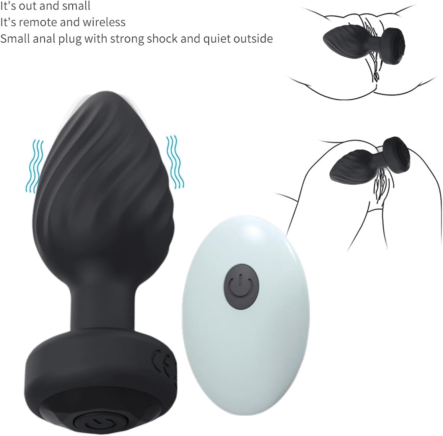 Multi Vibrations Remote Butt Plug - Vixen