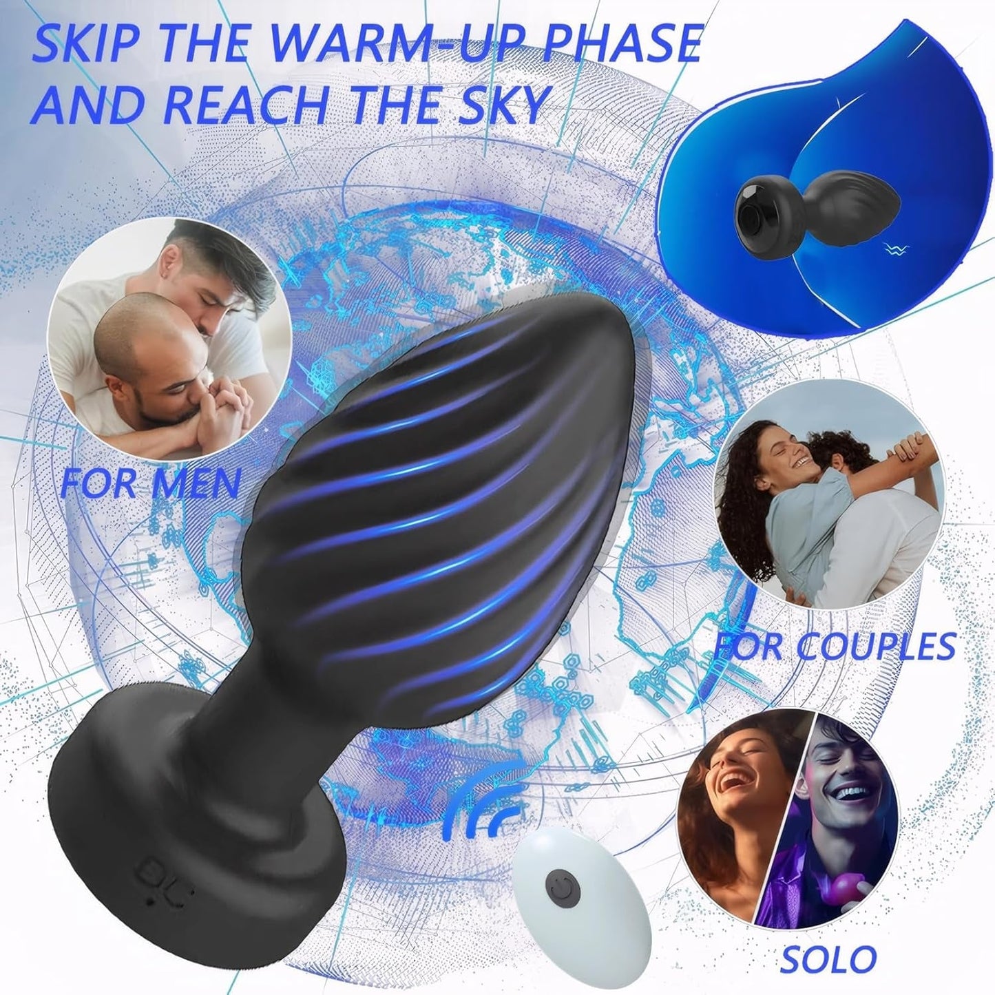 Multi Vibrations Remote Butt Plug - Vixen