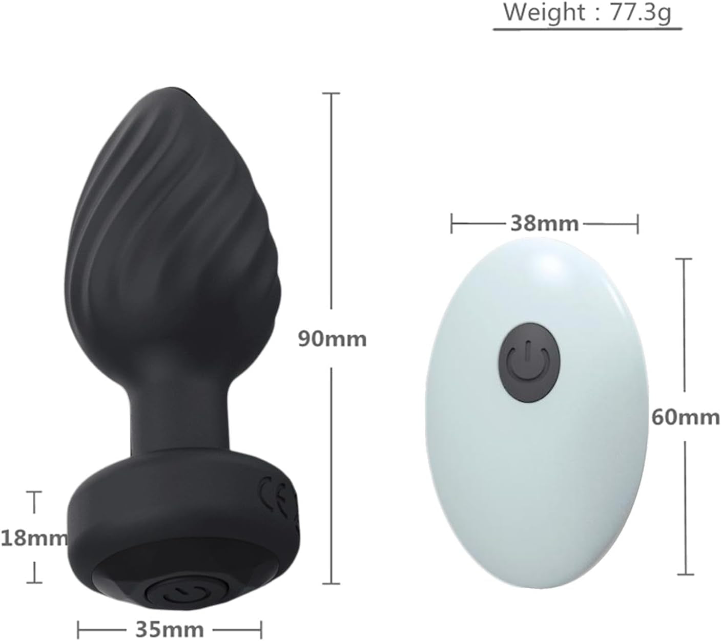 Multi Vibrations Remote Butt Plug - Vixen