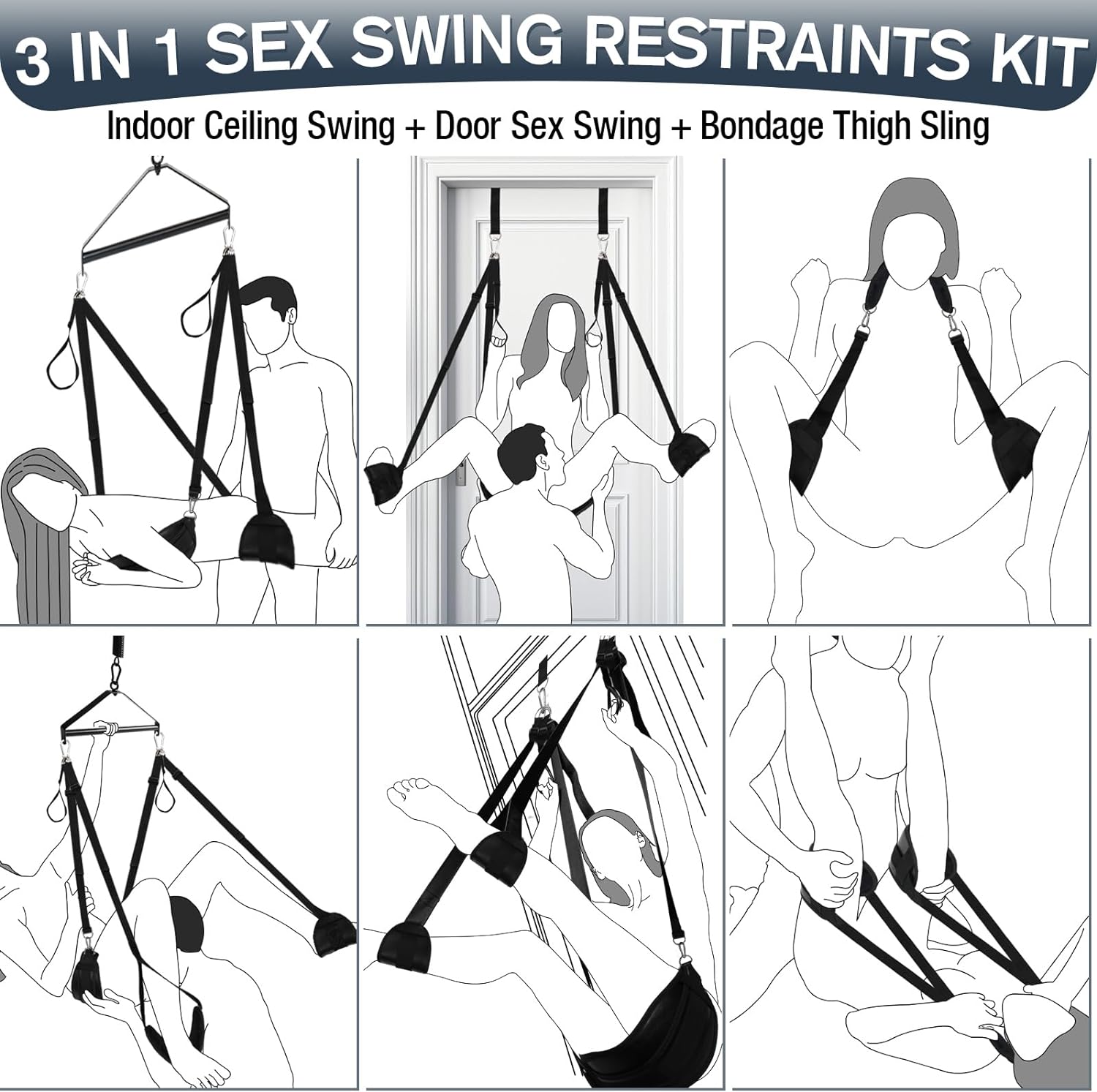 Plush Cushion BDSM Sex Swing - Vixen