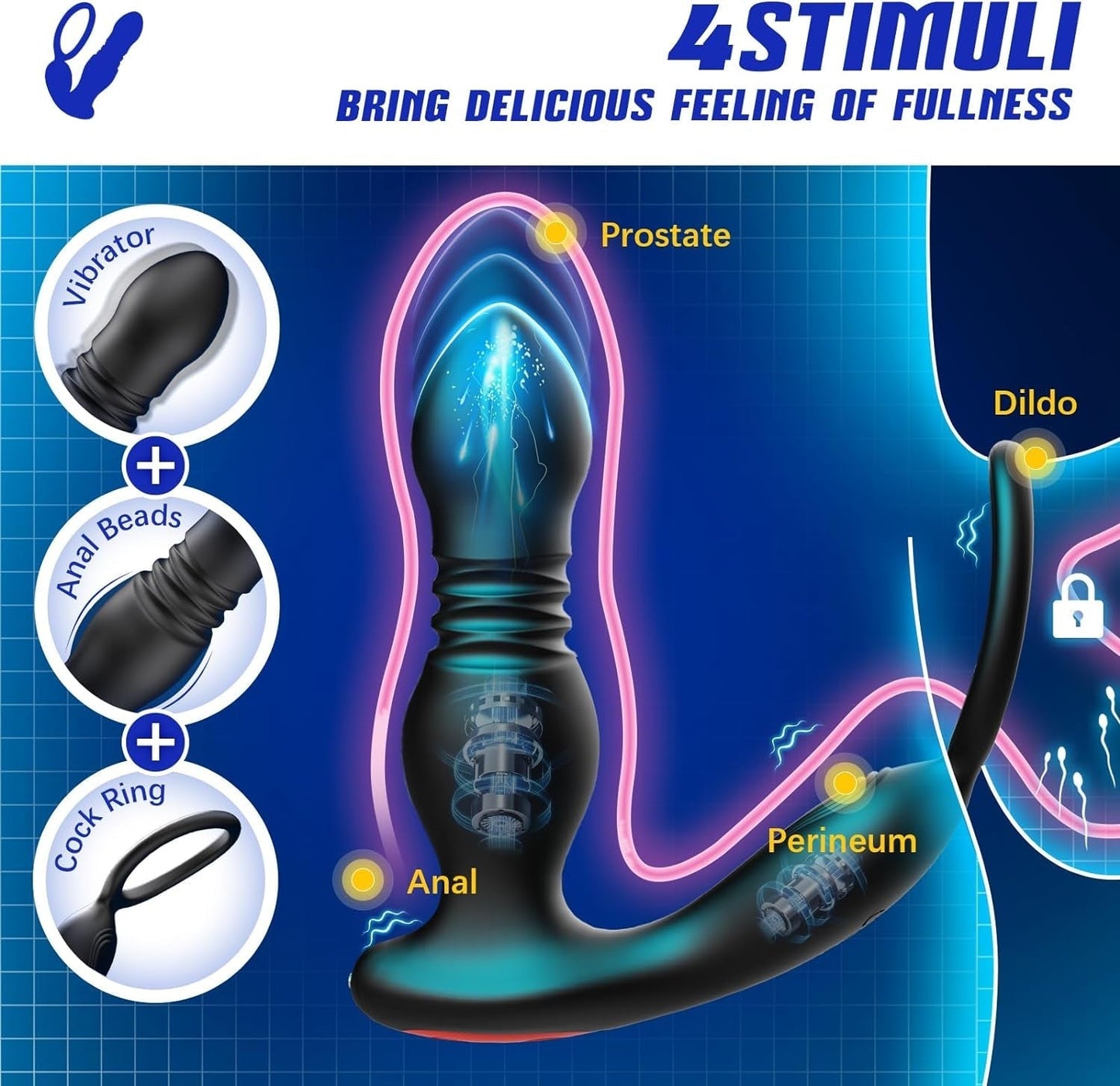 Prostate/Anal Vibrator Massager - Vixen