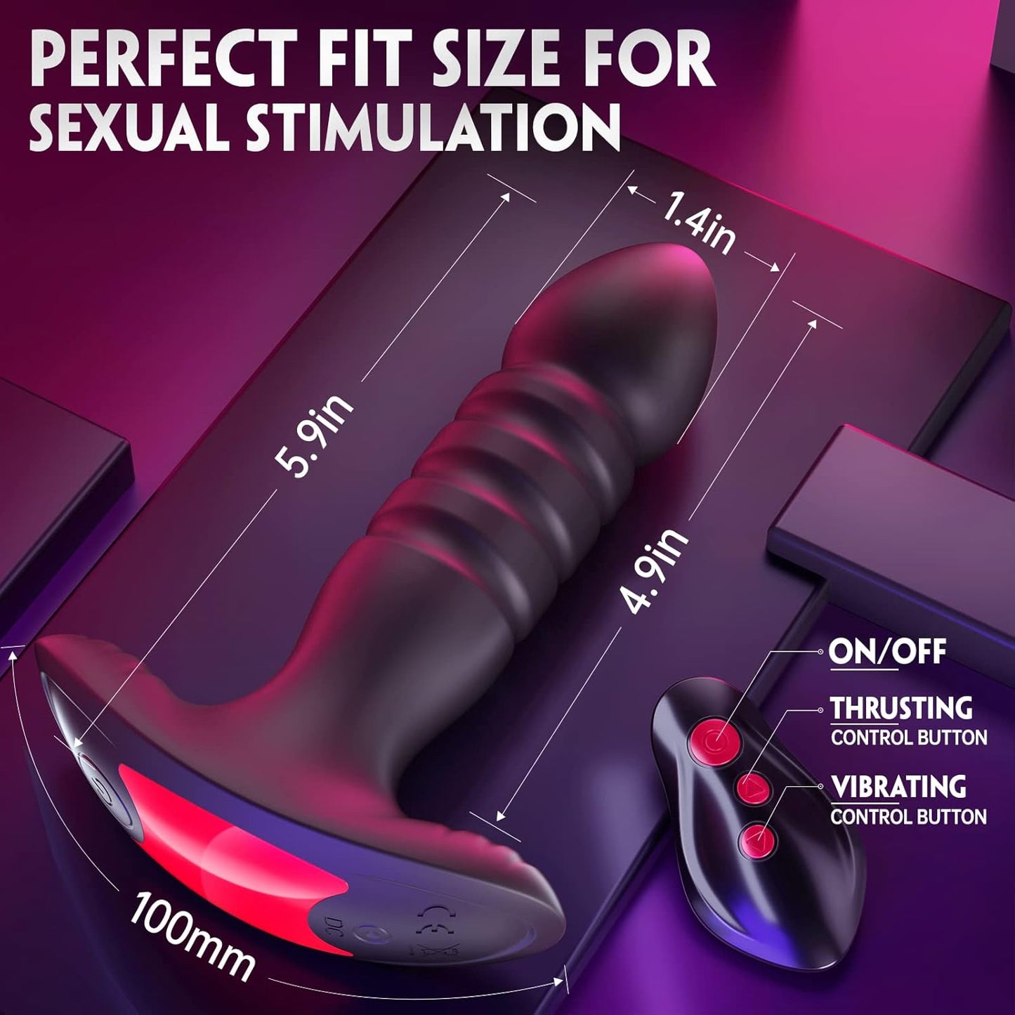 Remote Control Anal Plug Vibrator - Vixen