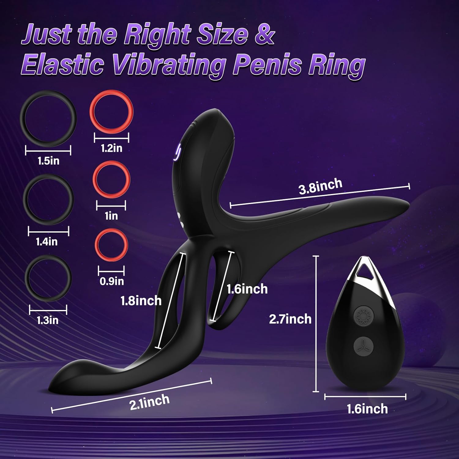 Remote Control Clit Vibrator Cock Ring - Vixen