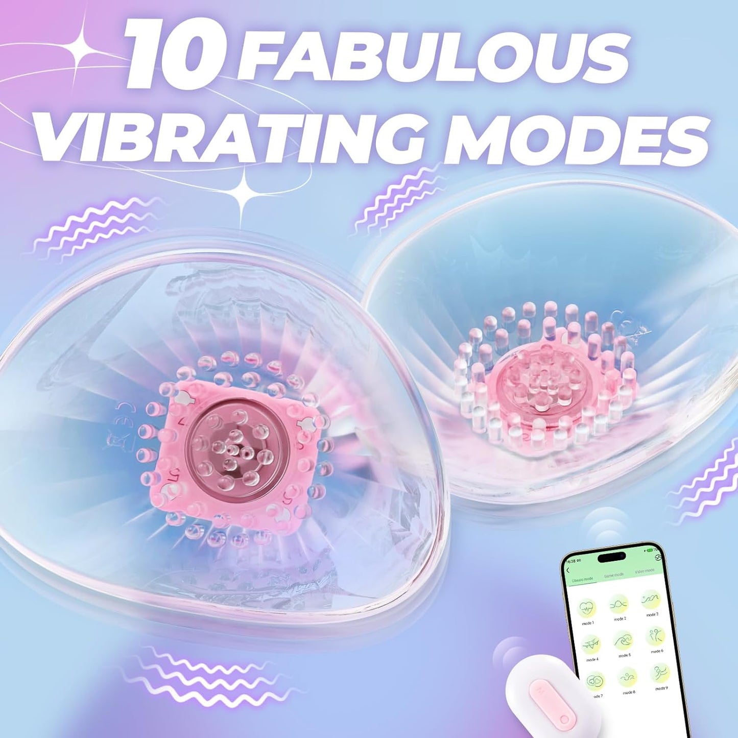 Remote Control Nipple Stimulators - Vixen