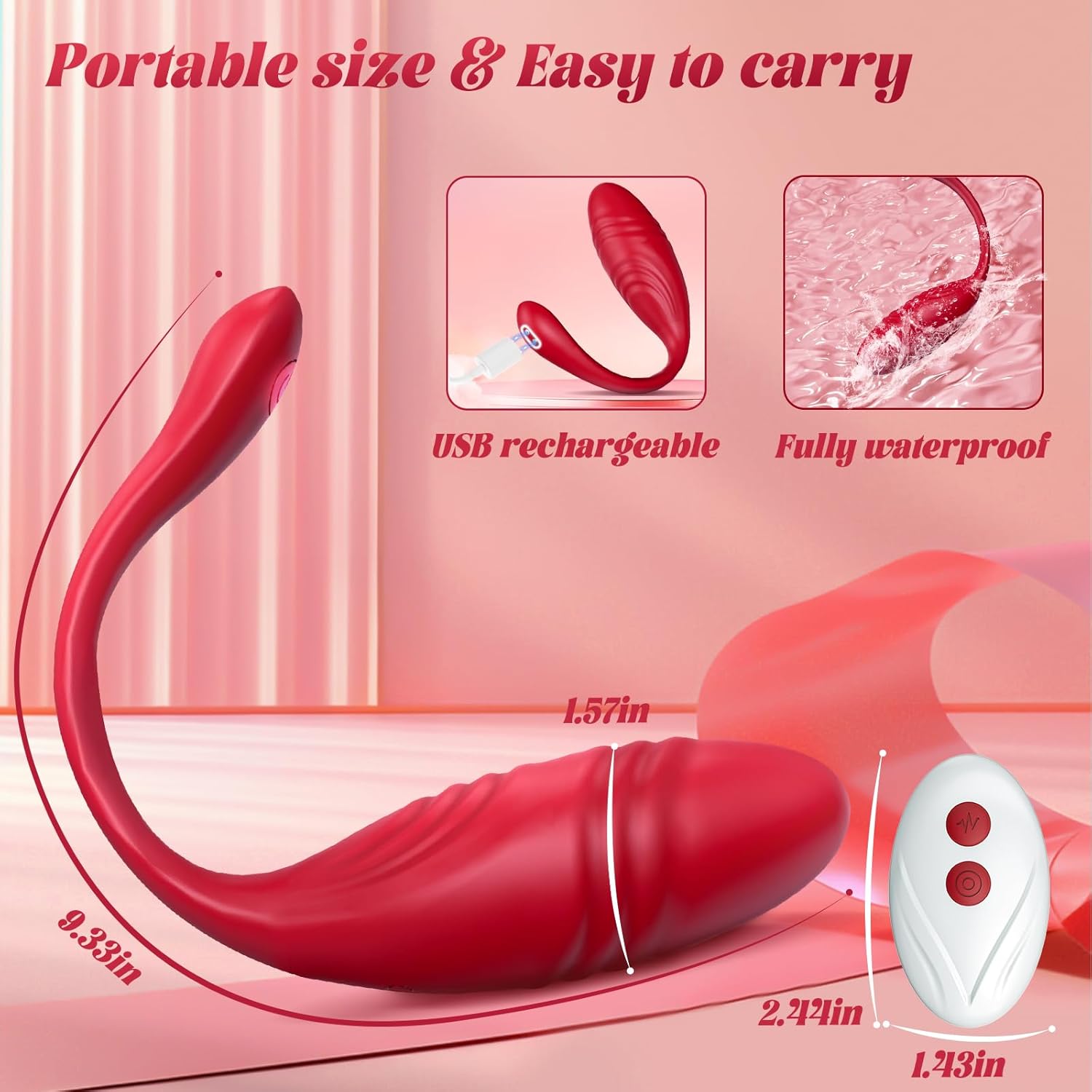 Remote Control Thrusting Egg Vibrator - Vixen