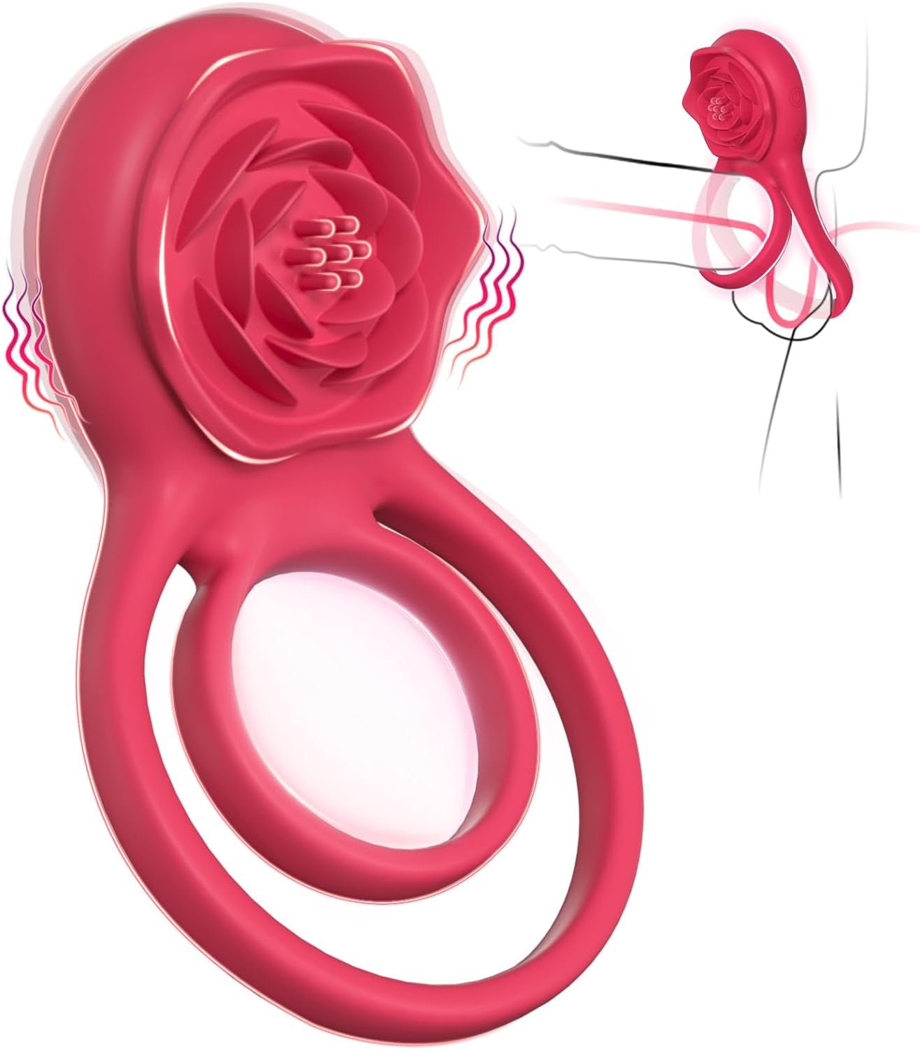 Rose Clit Stimulator Cock Ring - Vixen