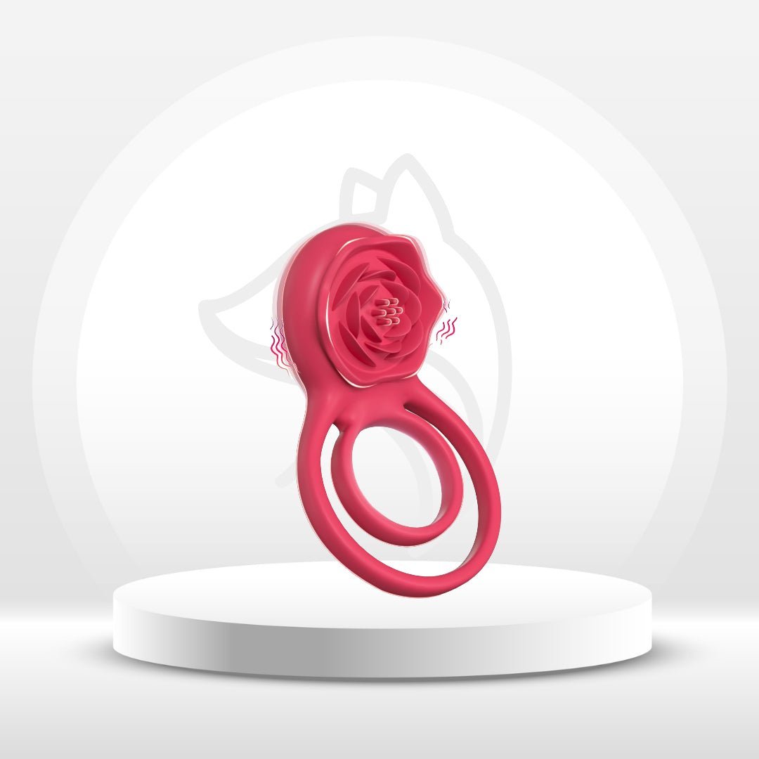 Rose Clit Stimulator Cock Ring - Vixen