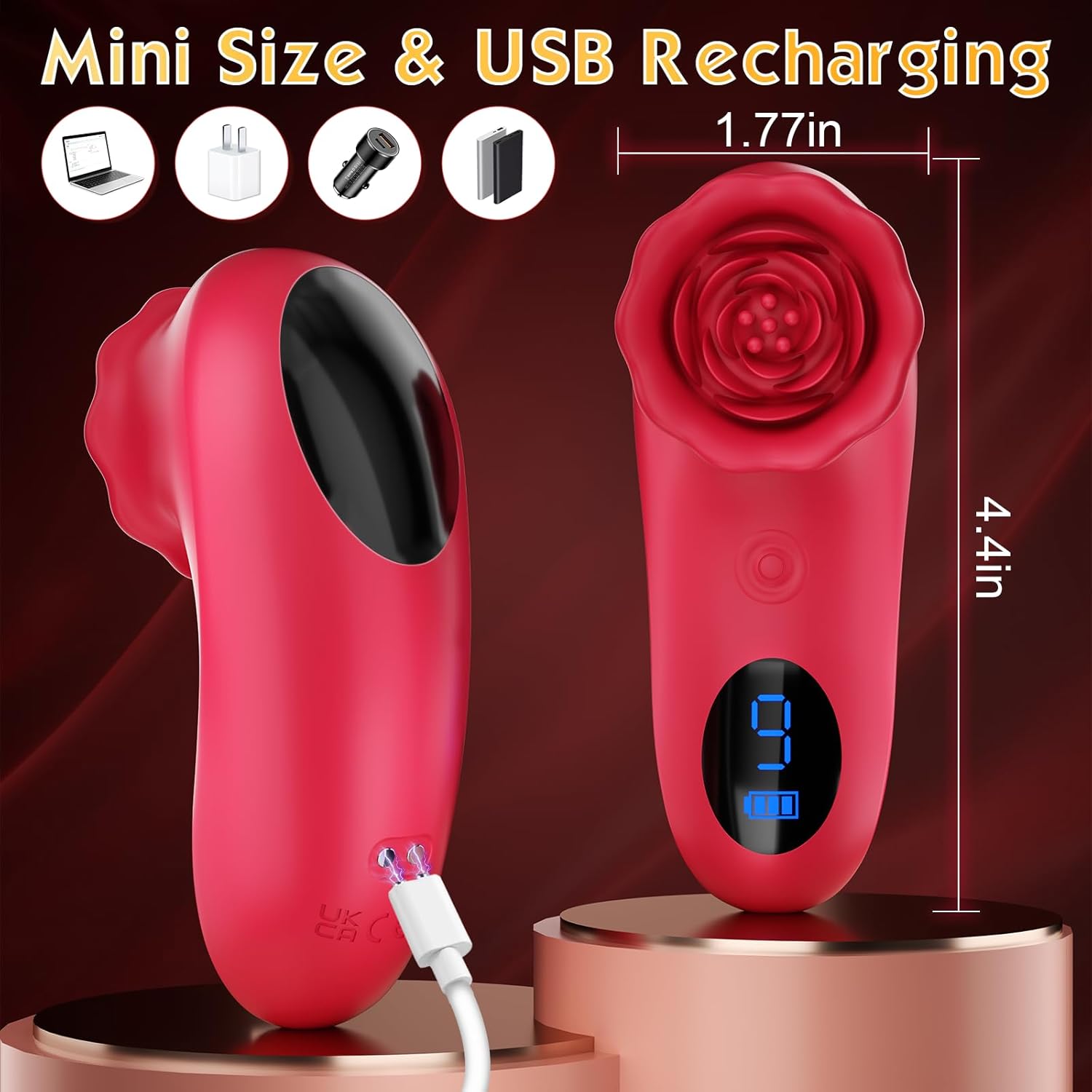 Rose Tapping Vibrations Clit Stimulator - Vixen