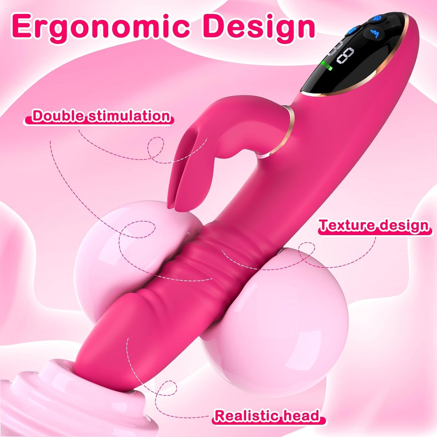 Thrust & Vibrate Silicone Dildo - Vixen