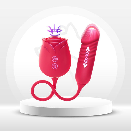 Thrusting Clit Stimulator Dildo - Vixen