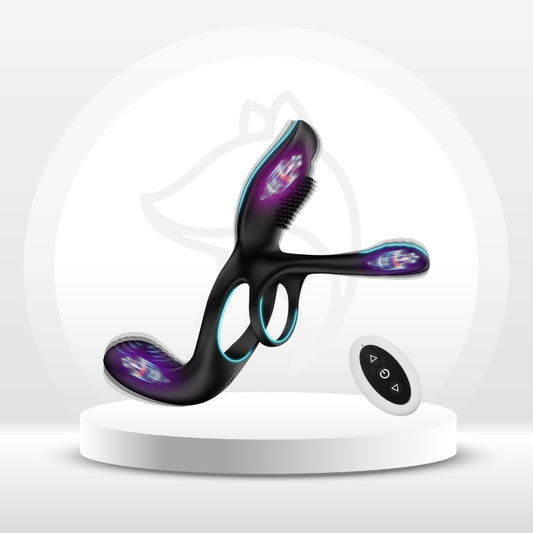 Ultimate Couples' Vibrating Pleasure Ring - Vixen