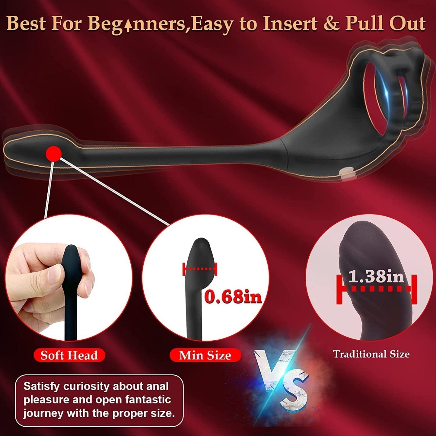 Vibrating Anal Massager Ring - Vixen