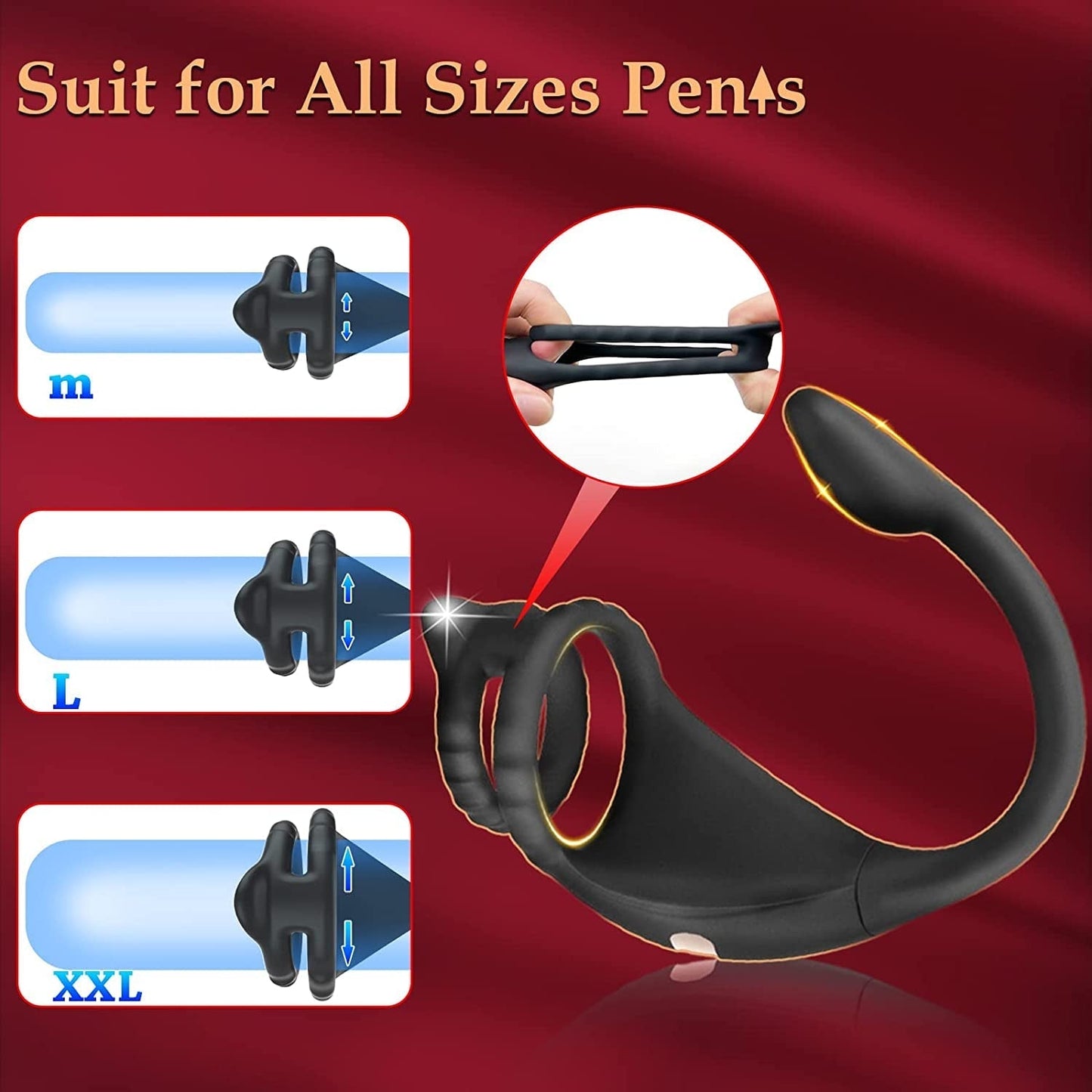 Vibrating Anal Massager Ring - Vixen