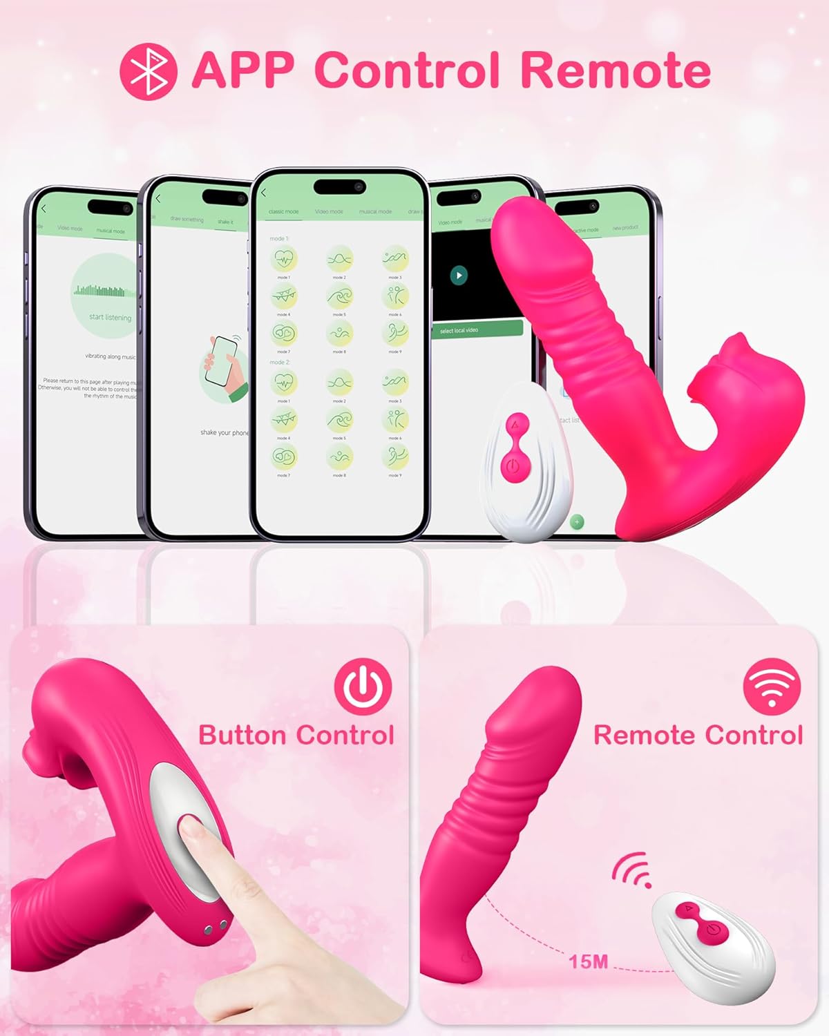 Wearable Thrusting Vibrator Dildo - Vixen