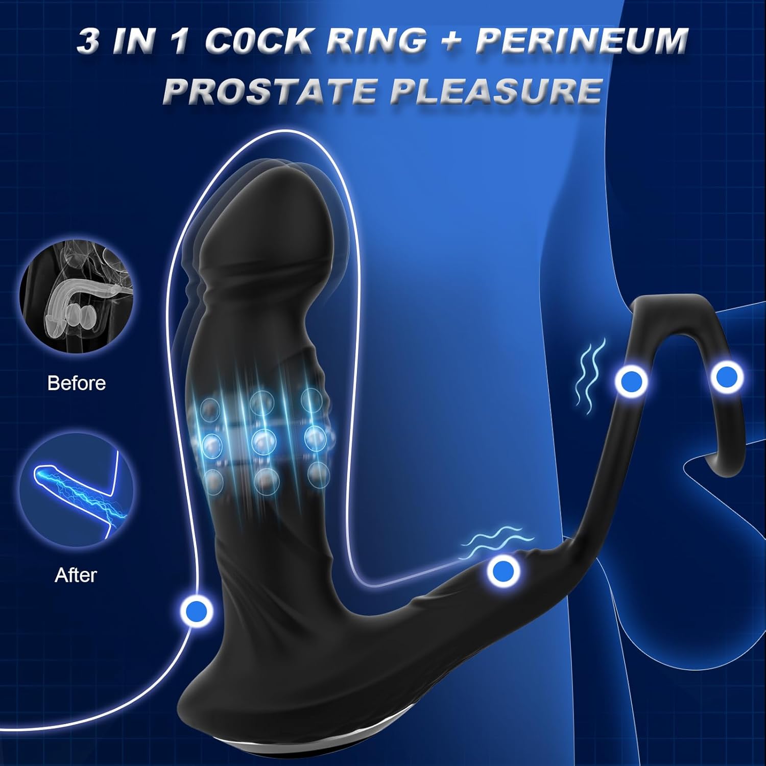 Wiggling Anal Plug Prostate Massager - Vixen