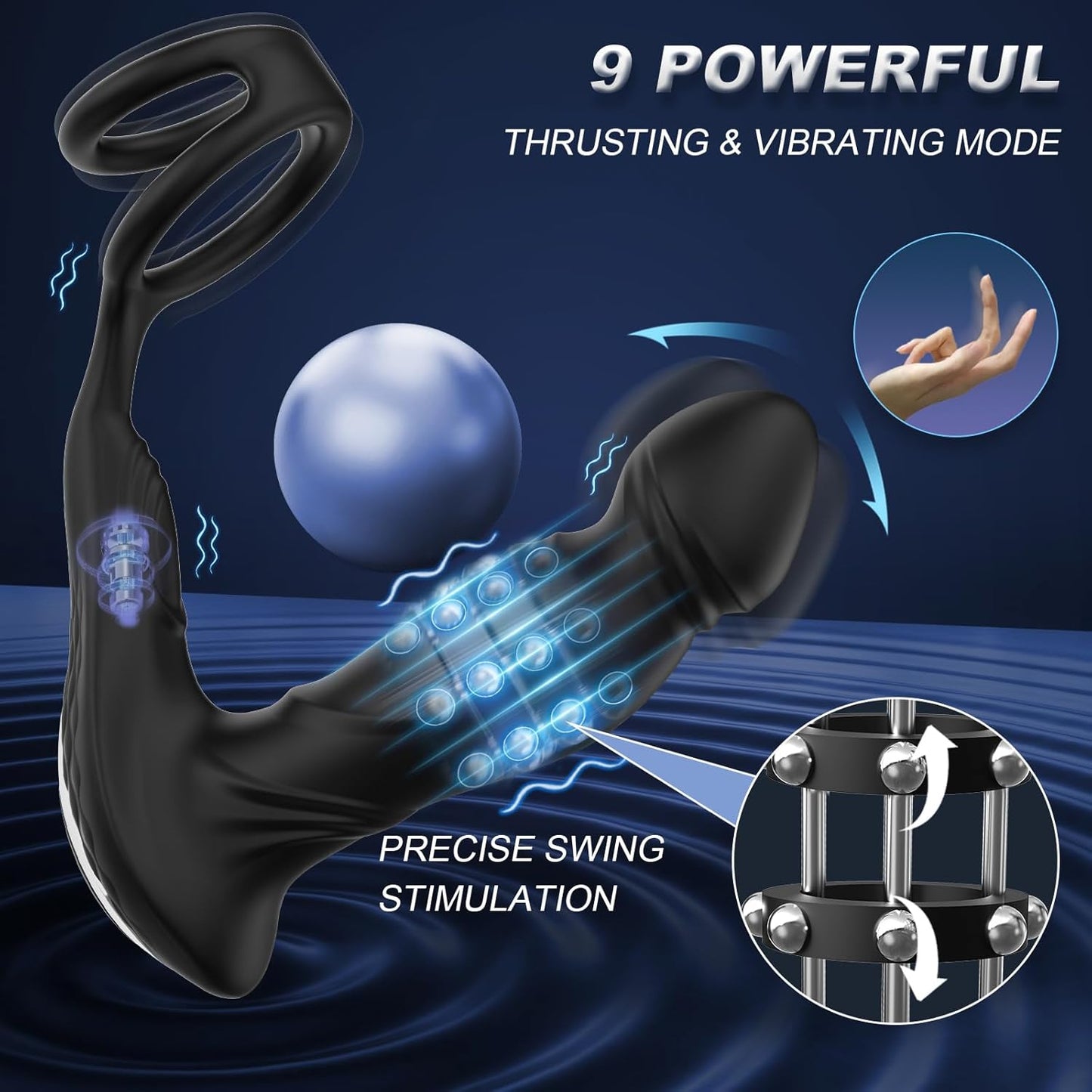 Wiggling Anal Plug Prostate Massager - Vixen