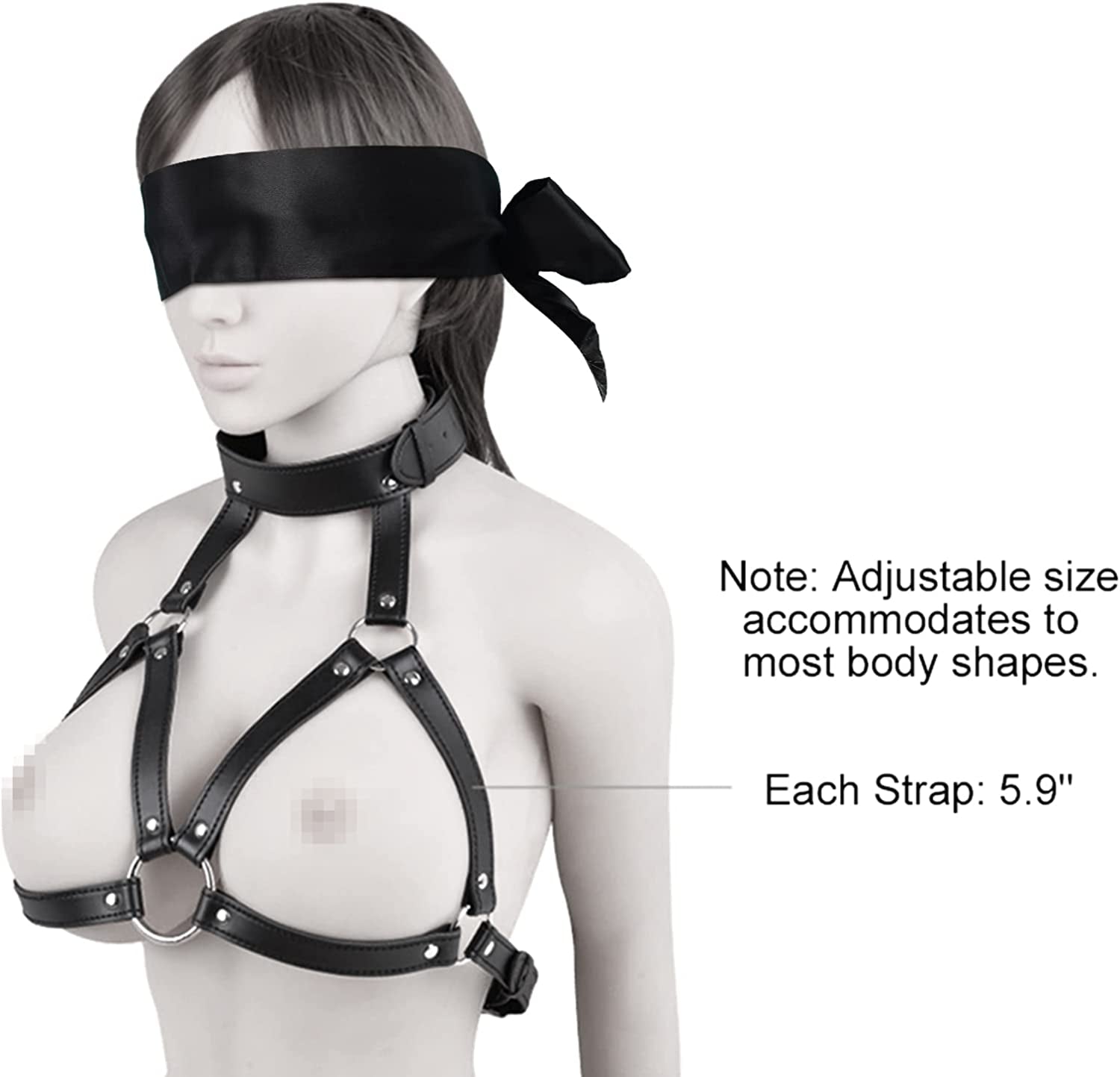BDSM Nipple Clamp Chest Harness