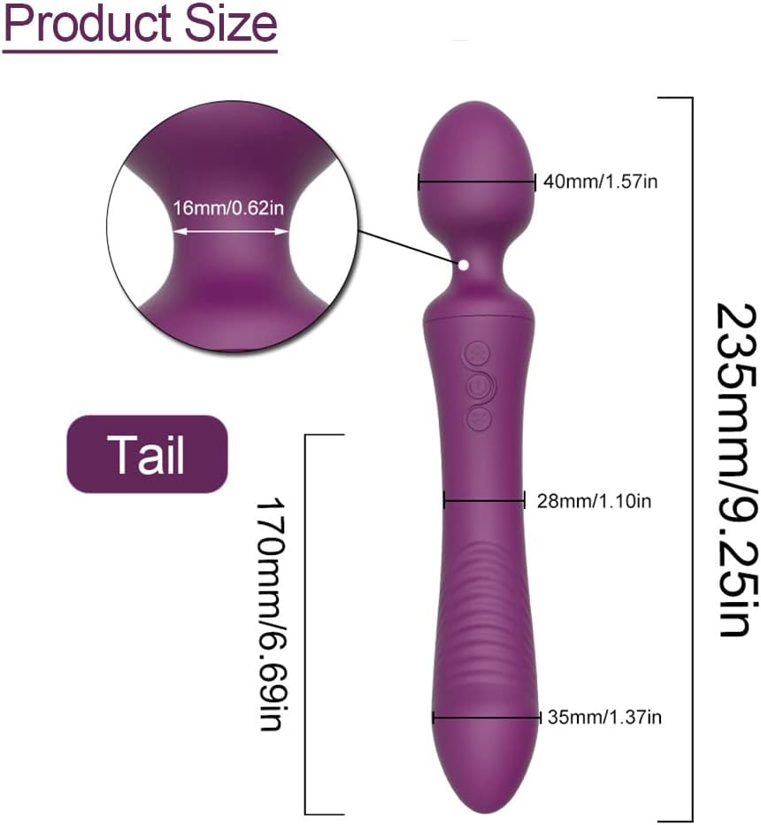 Double-Ended Dildo Wand Vibrator