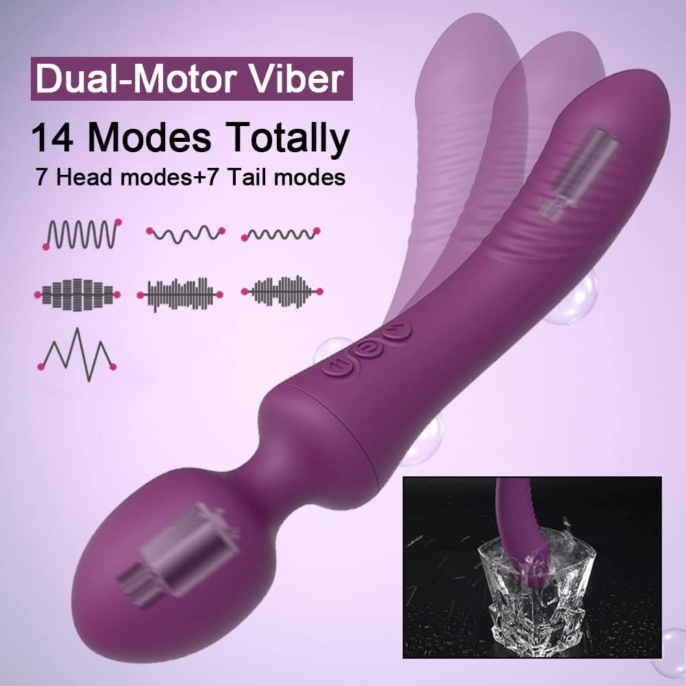 Double-Ended Dildo Wand Vibrator